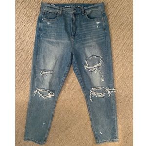 Distressed Mom Jeans